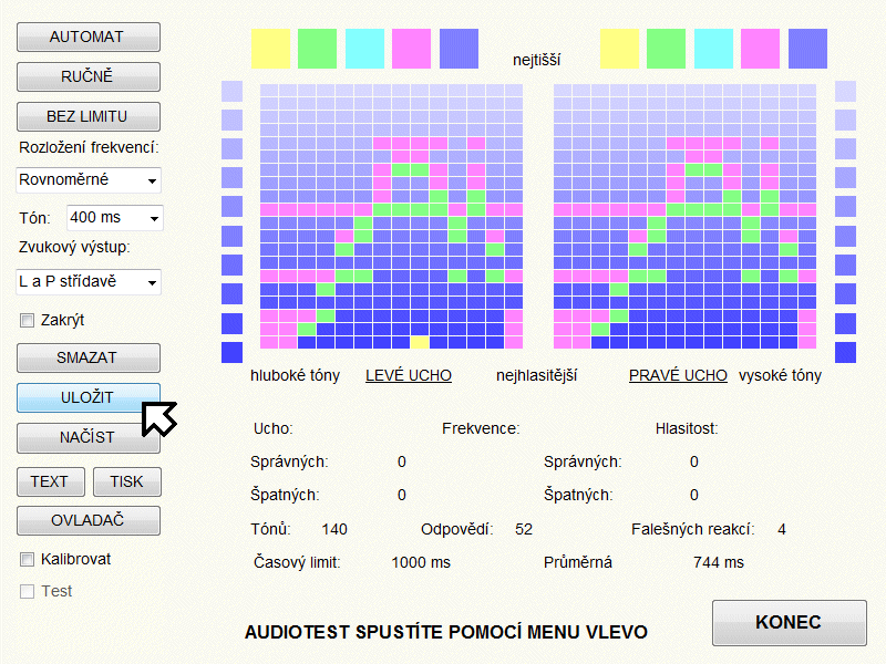 Mentio Zvuky, audiotest